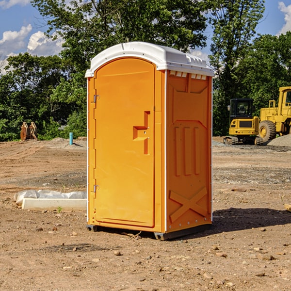 how often are the porta potties cleaned and serviced during a rental period in Mount Sidney